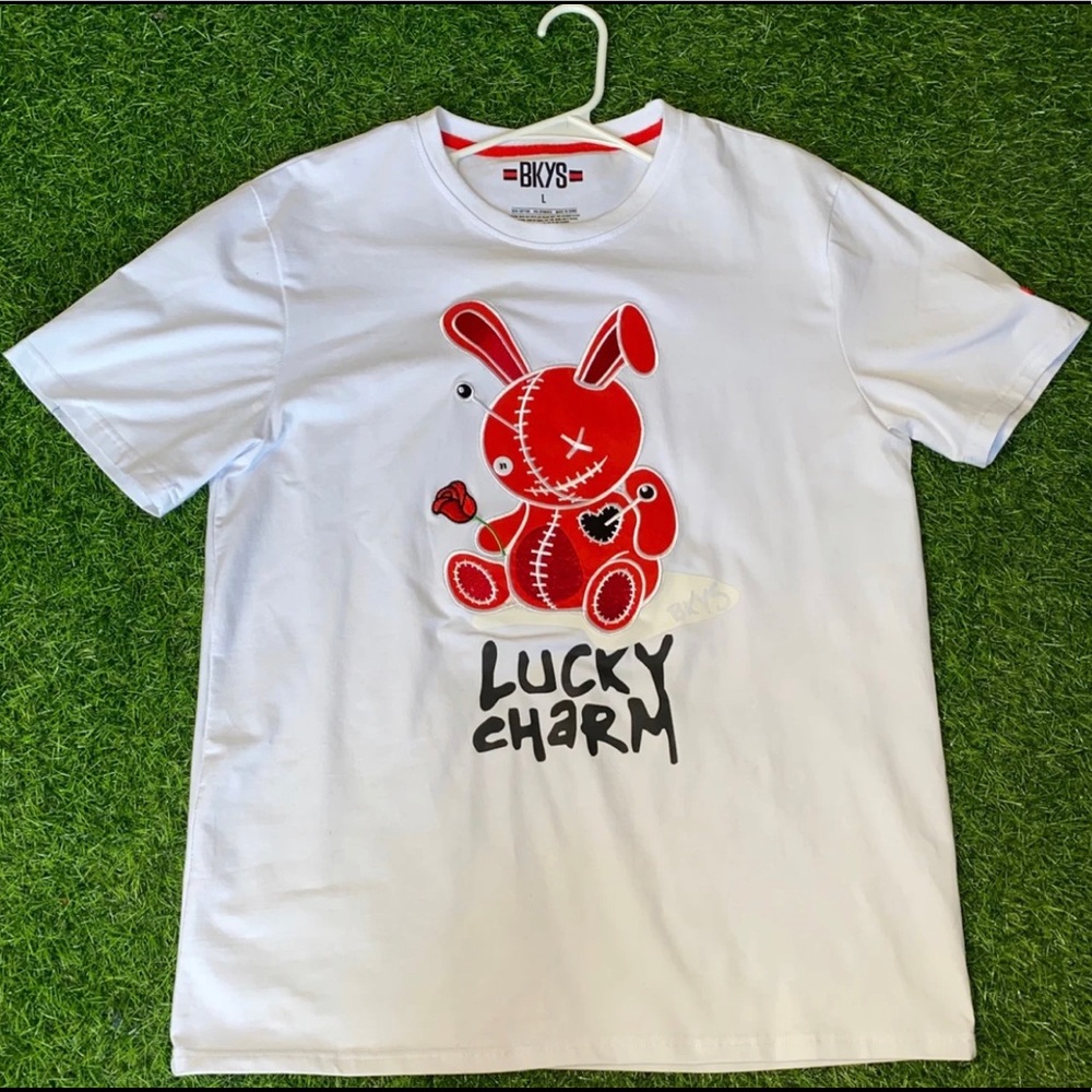 Lucky Charm BKYS T-Shirt White Large Custom Stitched doll designer design graphi